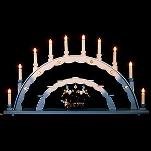 Candle Arches All Candle Arches Candle Arch - Angel at the Piano and Electric Lights and Three Angels - 70x40 cm / 27.5x15.7 inch