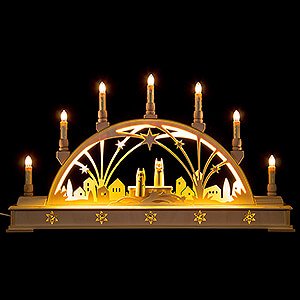 Candle Arches Illuminated inside Candle Arch - Angels - with Base - 63x35 cm / 24.8x13.8 inch