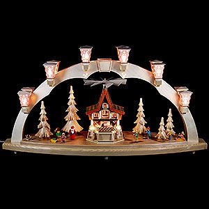 Candle Arches All Candle Arches Candle Arch - Christmas Forest with Advent House, Electrically Driven - 80x41 cm / 31.5x16 inch