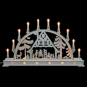 Candle Arches All Candle Arches Candle Arch - Christmas House with Base - 78x45 cm / 31x18 inch