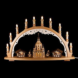 Candle Arches All Candle Arches Candle Arch - Christmas Market with Illuminated Church of Our Lady - 66x44 cm / 26x17.3 inch