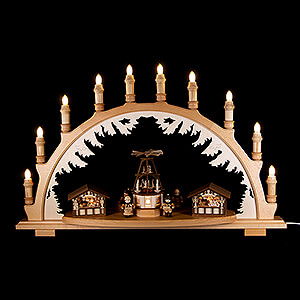 Candle Arches All Candle Arches Candle Arch - Christmas Market with Thermic Pyramid - 66x44 cm / 26x17.3 inch