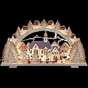 Candle Arches All Candle Arches Candle Arch - Christmas Time Natural Wood - 72x41x7 cm / 28x16x3 inch