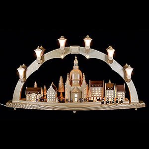 Candle Arches Illuminated inside Candle Arch - Church of Our Lady with Christmas Fair - 41x17 inch - 80x43 cm / 16.9 inch