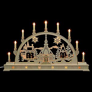 Candle Arches All Candle Arches Candle Arch - Church with Carol Singers and Base - 78x45 cm / 31x18 inch
