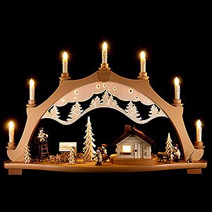 Candle Arches Illuminated inside Candle Arch - Forest House - 68x44 cm / 26.8x17.3 inch