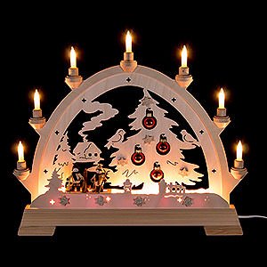 Candle Arches All Candle Arches Candle Arch - House with House, Skier and Balls - 48 cm / 18.9 inch