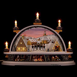Candle Arches Illuminated inside Candle Arch - Mettenschicht - Limited by Klaus Kolbe - 57x40x12,5 cm / 22.5x15.5x5.0 inch