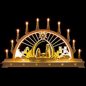 Candle Arches Illuminated inside Candle Arch - Nativity - 78x45 cm / 30x17 inch