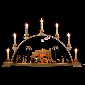 Candle Arches All Candle Arches Candle Arch - Nativity Scene Natural - 60x35 cm / 23.6x13.8 inch