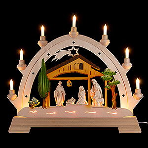 Candle Arches All Candle Arches Candle Arch - Nativity with Stained Figurines, Colored - 48x42 cm / 18.9x16.5 inch