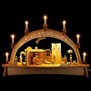 Candle Arches All Candle Arches Candle Arch - Oriental Nativity with Moving Figurines - 76x52 cm / 29.9x20.5 inch