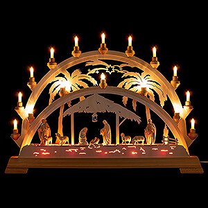 Candle Arches All Candle Arches Candle Arch - Palm Tree - Nativity with Shepherd - 73x53 cm / 28.7x20.9 inch