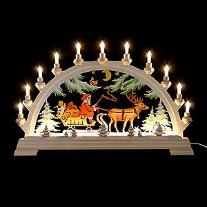 Candle Arches All Candle Arches Candle Arch - Santa Claus on Sleigh, Colored - 65x40 cm / 26x17.5 inch
