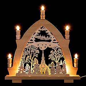 Candle Arches Country & Landscape Candle Arch - Seiffen Church  - 41x42 cm / 16.1x16.5 inch