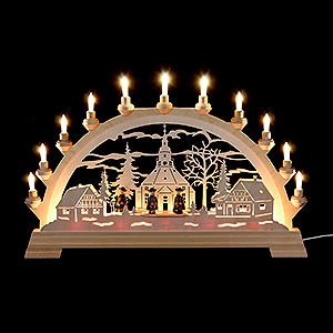 Candle Arches All Candle Arches Candle Arch - Seiffen Church with Carolers - 65x40 cm / 26x16 inch
