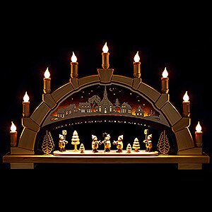 Candle Arches All Candle Arches Candle Arch - Seiffen Church with Carolers - 66x40 cm / 26x15.7 inch