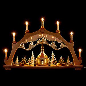 Candle Arches Illuminated inside Candle Arch - Seiffen Village - 68x44 cm / 26.8x17.3 inch