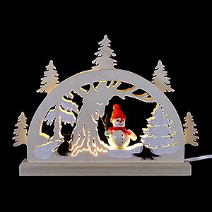 Candle Arches All Candle Arches Candle Arch - Snowman in the Forest - 23x15x4,5 cm / 9x5.9x1.7 inch