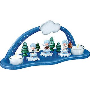 Small Figures & Ornaments Kuhnert Snowflakes Candle Arch - Two Tea Candles - 29x11,5x11,1 cm / 11.4x4.5x4.5 inch