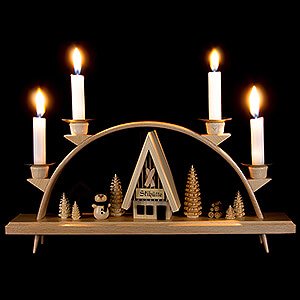Candle Arches All Candle Arches Candle Arch - With Snowman - 33x15 cm / 13x5.9 inch