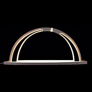 Candle Arches Blank Candle Arches Candle Arch - modern wood - WHITE LINE - without Figurines - 57x26 cm / 22.4x10.2 inch
