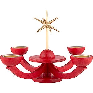 World of Light Candle Holder Misc. Candle Holders Candle Holder Advent Red, with Tea Candle Holder - 31x31 cm / 12.2x12.2 inch