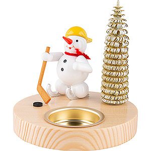 World of Light Candle Holder Misc. Candle Holders Candle Holder - Snowman Ice Hockey Player - 10 cm / 3.9 inch