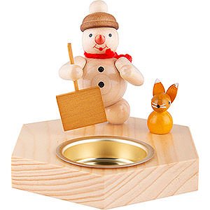World of Light Candle Holder Misc. Candle Holders Candle Holder - Snowman with Snow Shovel - 8,5 cm / 3.3 inch