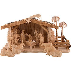 Nativity Figurines All Nativity Figurines Carved Nativity Set of 19 Pieces with Stable