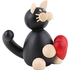 Gift Ideas Mother's Day Cat Hilde with Heart - 8 cm / 3.1 inch