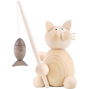 Small Figures & Ornaments Martin Animals Cat Moritz with Fish - 8 cm / 3.1 inch