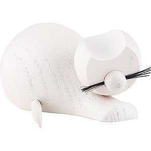 Gift Ideas Moving in Cat White - Sitting - 4 cm / 1.6 inch