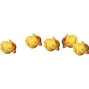 Gift Ideas Easter Chicks, Set of Five - 1 cm / 0.4 inch