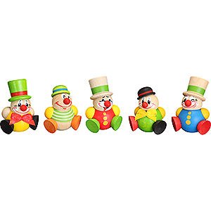 Baumschmuck Spielzeug-Design Christbaumschmuck Clowny - 5-tlg. - 4 cm