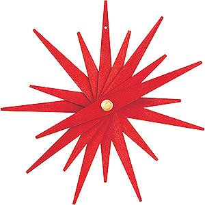 Baumschmuck Mond & Sterne Christbaumschmuck Faltstern rot, 3 Stück - 9,5 cm