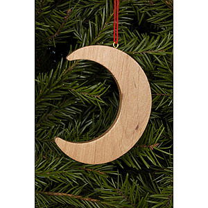  Christbaumschmuck Mond Naturholz - 4,5 / 6,4 cm