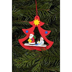 Baumschmuck Weihnachtsmann Christbaumschmuck Nikolaus im Baum - 7,2x7,1 cm