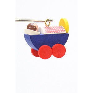 Baumschmuck Spielzeug-Design Christbaumschmuck Puppenwagen - 2,4 / 2,3 cm