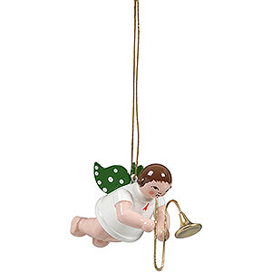 Baumschmuck Engel Baumbehang Schwebeengel Christbaumschmuck Schwebeengel mit Posaune - 6,5 cm