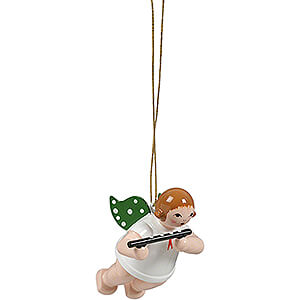 Baumschmuck Engel Baumbehang Schwebeengel Christbaumschmuck Schwebeengel mit Querflte - 6,5 cm