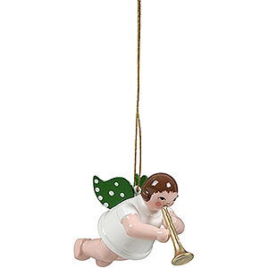Baumschmuck Engel Baumbehang Schwebeengel Christbaumschmuck Schwebeengel mit Trompete - 6,5 cm