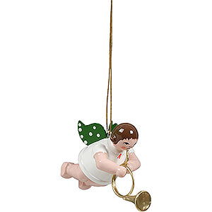 Baumschmuck Engel Baumbehang Schwebeengel Christbaumschmuck Schwebeengel mit englischem Horn - 6,5 cm
