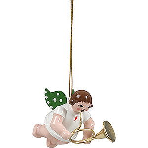Baumschmuck Engel Baumbehang Schwebeengel Christbaumschmuck Schwebeengel mit russischem Horn - 6,5 cm