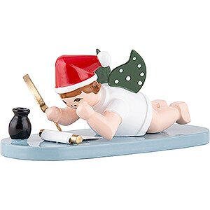 Angels Christmas Angels (Ellmann) Christmas Angel with Hat and Wish List - 6,5 cm / 2.6 inch