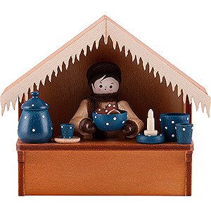 Small Figures & Ornaments Thiel Figurines Christmas Market Stall Blue Pottery with Thiel Figurine - 8 cm / 3.1 inch