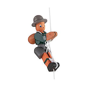 Wooden Toys Construction games Hampelmnner Climbing Figure Klettermax Mountaineer With Green Jacket - 6,5 cm / 2.6 inch