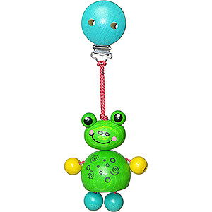 Holzspielzeug Fr die Kleinsten Clipsfigur Frosch Toni - 17 cm