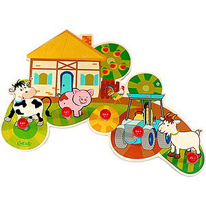 Wooden Toys Decoration and more Cloakroom Farm - 24,5 cm / 9.6 inch