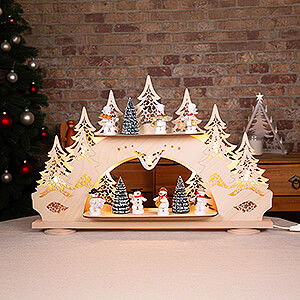 Candle Arches All Candle Arches Collector Candle Arch wit two Levels - Zenker Snowmen - 68x43 cm / 26.8x16.9 inch